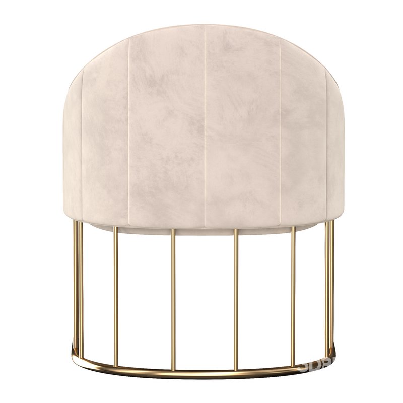 Modern Accent Chair Velvet Upholstered Chair Gold Base Image 6