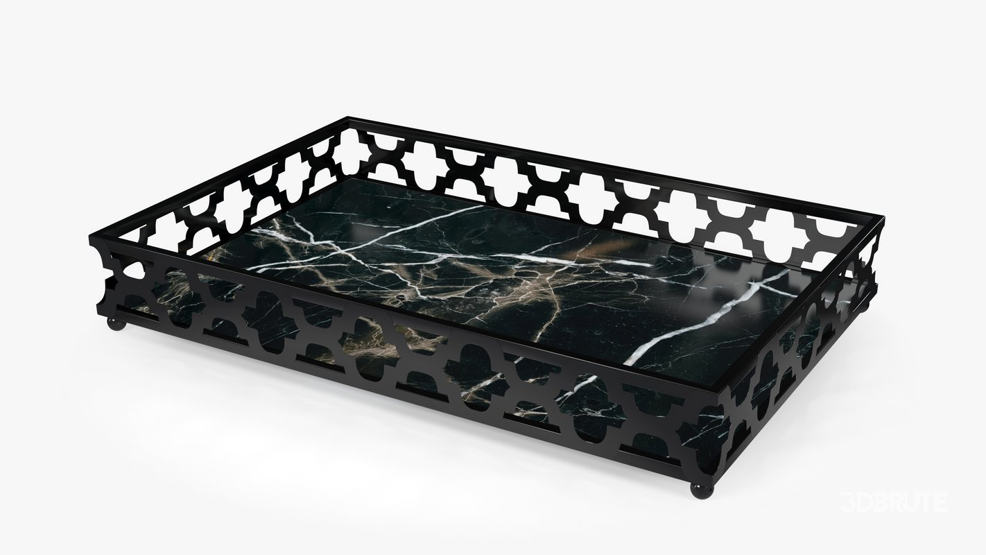 Black Marble Tray Image 1