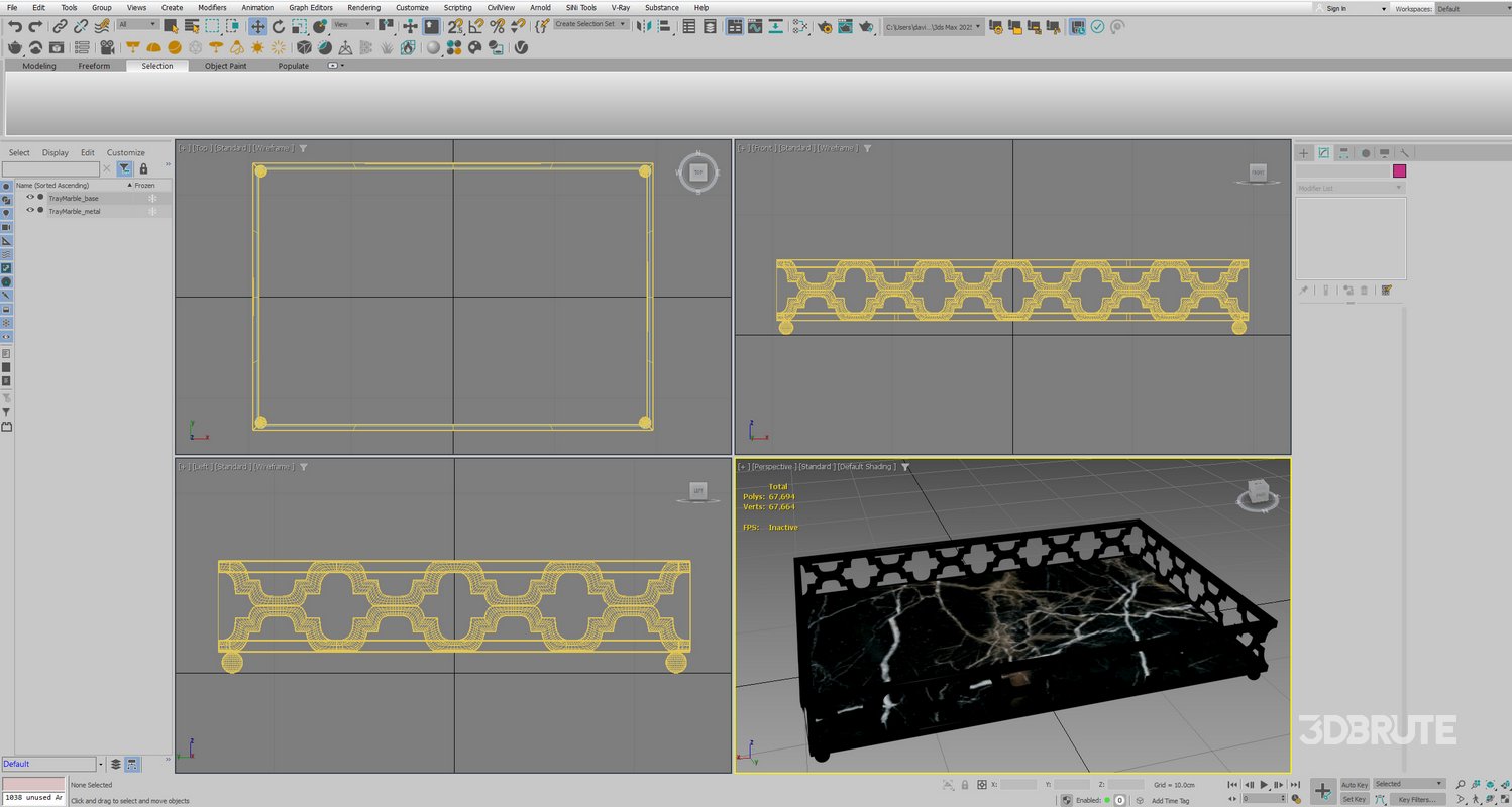 Black Marble Tray Image 15