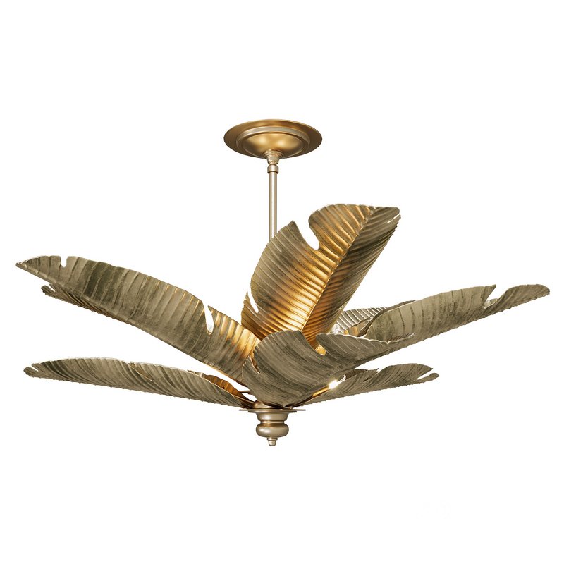 Tropical Gold Semi-Flush Mount Image 1