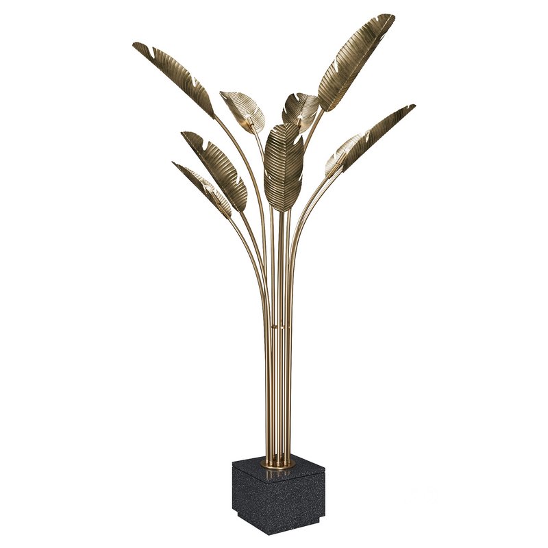 Tropical Grande Brass Floor Lamp Image 1