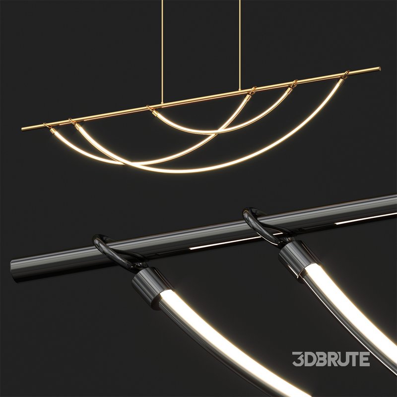 Aryas LED Linear Pendant Light Image 3