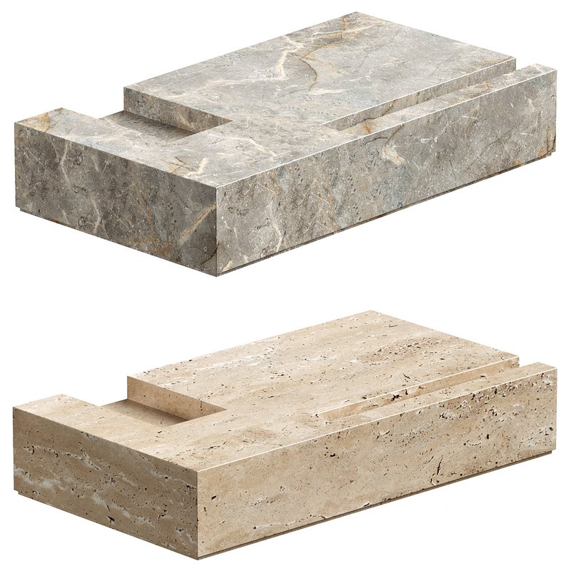 Italian Style Minimalist Marble Coffee Table Image 1