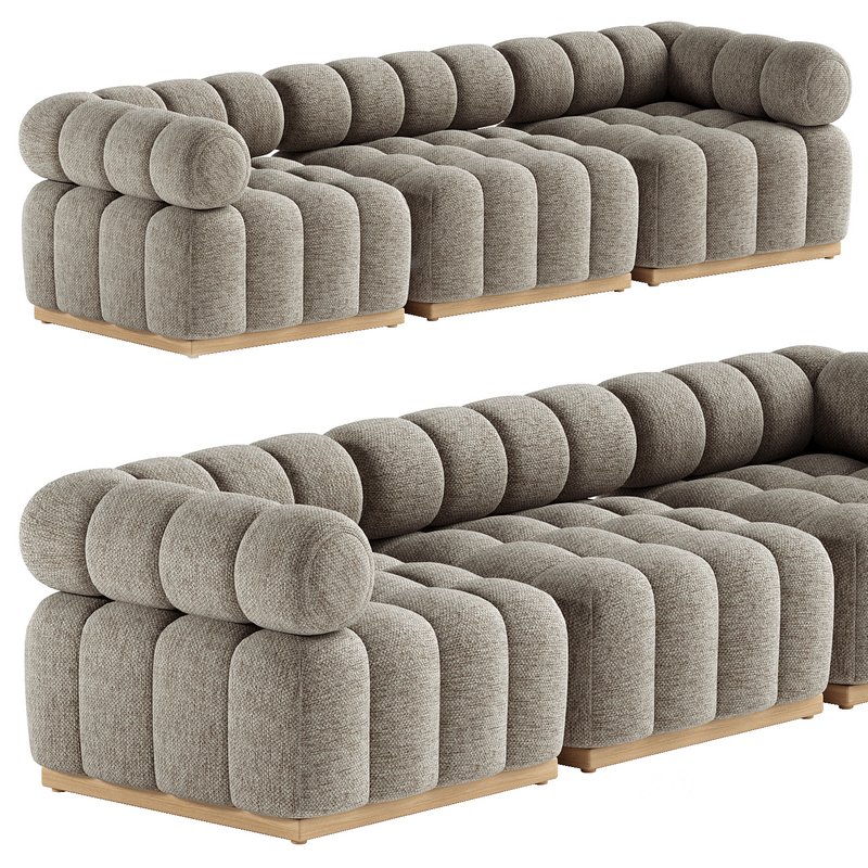 Roma Outdoor 3 Piece Sectional Sofa Image 1