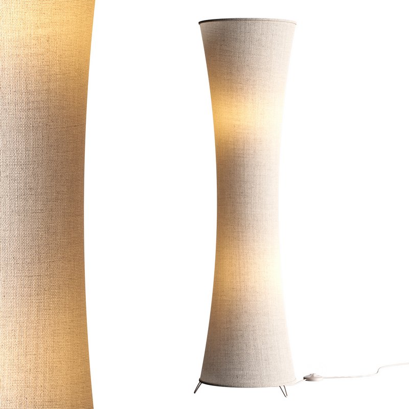 Fabric floor lamp Liana with a concave shape Image 1