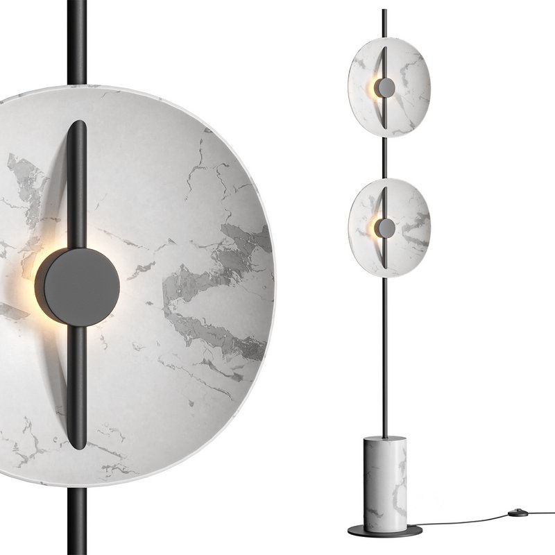 Double Moon Floor Lamp by Radilum Image 1
