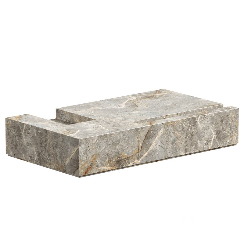 Italian Style Minimalist Marble Coffee Table Image 2