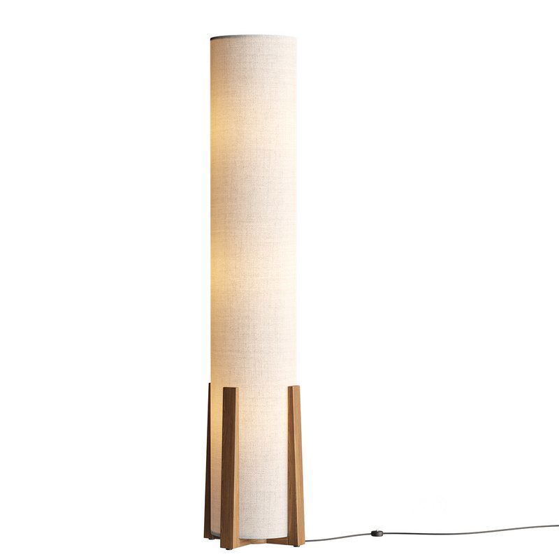 Breton 3 Light Floor Lamp in Natural Image 1