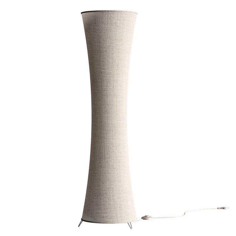 Fabric floor lamp Liana with a concave shape Image 2