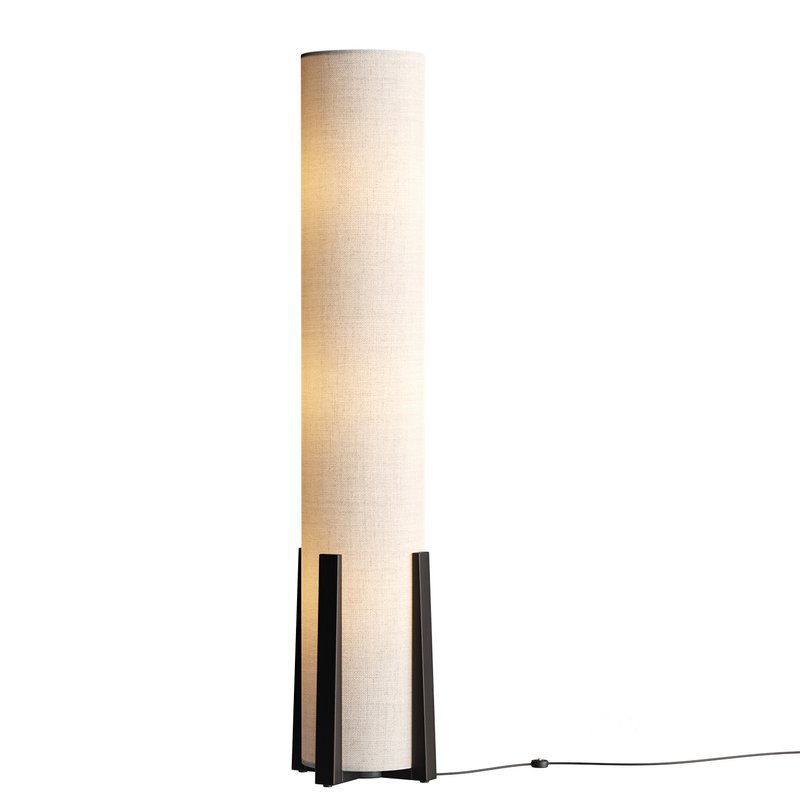 Breton 3 Light Floor Lamp in Natural Image 3