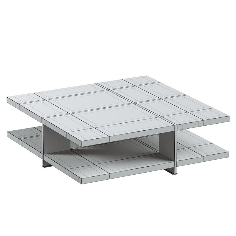 Natural Marble & Wood Coffee Table Image 3