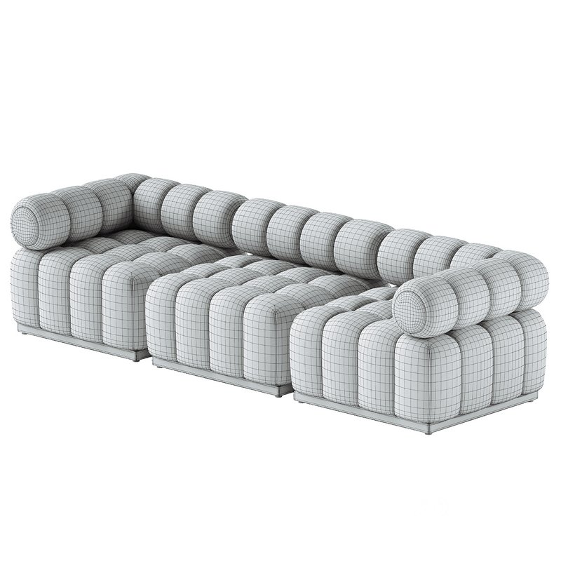 Roma Outdoor 3 Piece Sectional Sofa Image 4