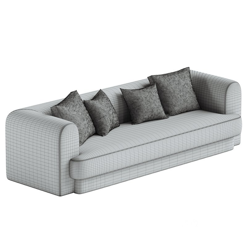 Form Camel Performance Velvet Sofa Image 4