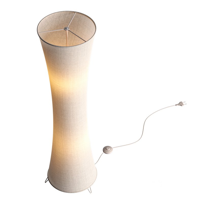 Fabric floor lamp Liana with a concave shape Image 5