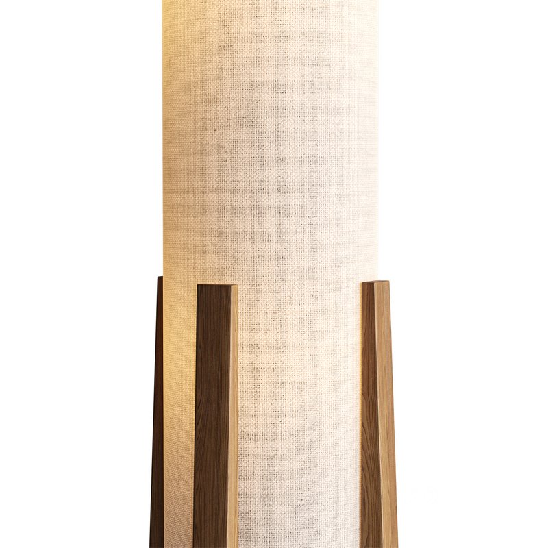 Breton 3 Light Floor Lamp in Natural Image 7