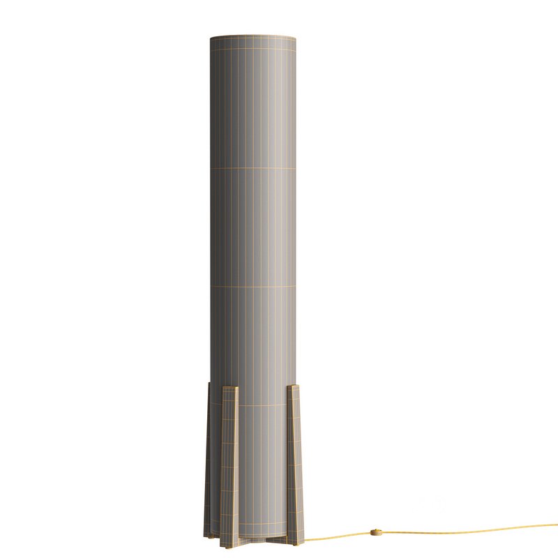 Breton 3 Light Floor Lamp in Natural Image 6