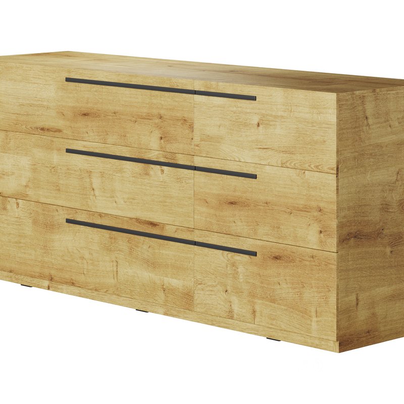 Kimball Chest of Drawers-3 White Wood Latte Image 11