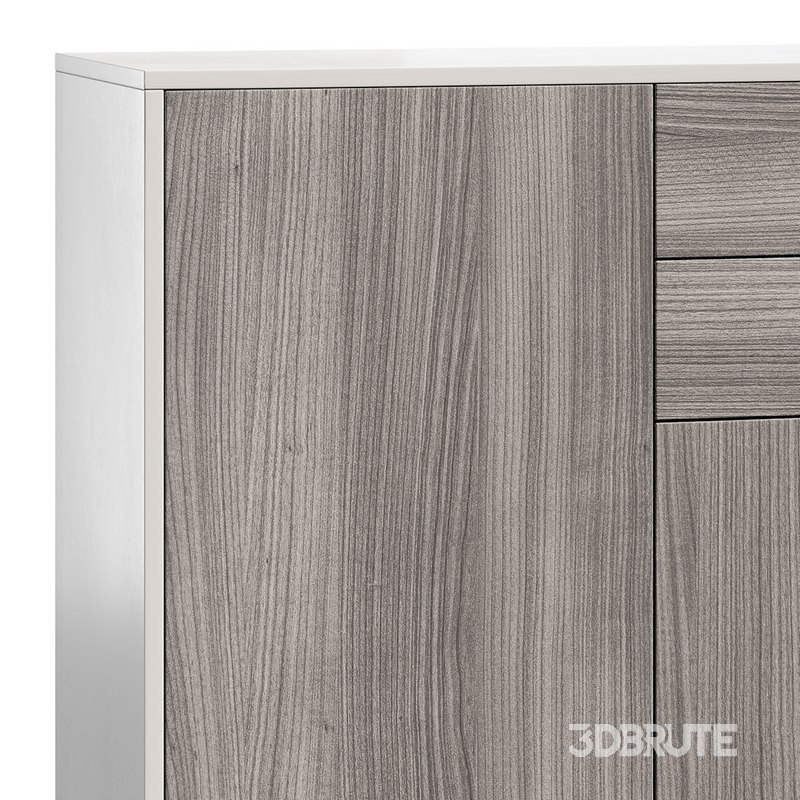 HOMCOM High Gloss Buffet Black Image 10