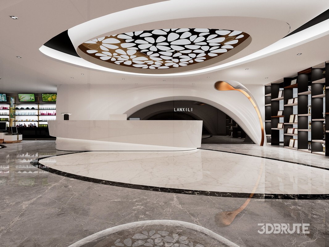 Modern Technology Company Front Desk Lobby Image 1