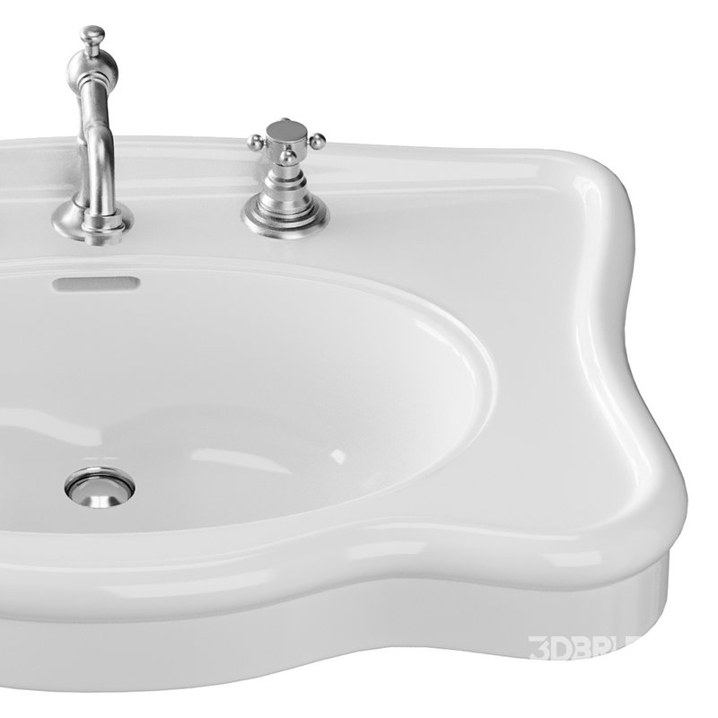 Bathroom Console Sink Deluxe Counter Top White Vitreous China Image 11