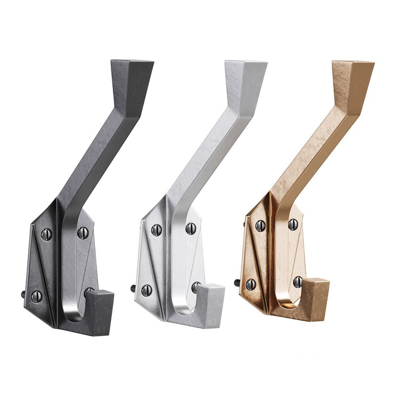 Renovator Supply Heavy Duty Coat Hooks Double Hook Coat Hanger Image 1