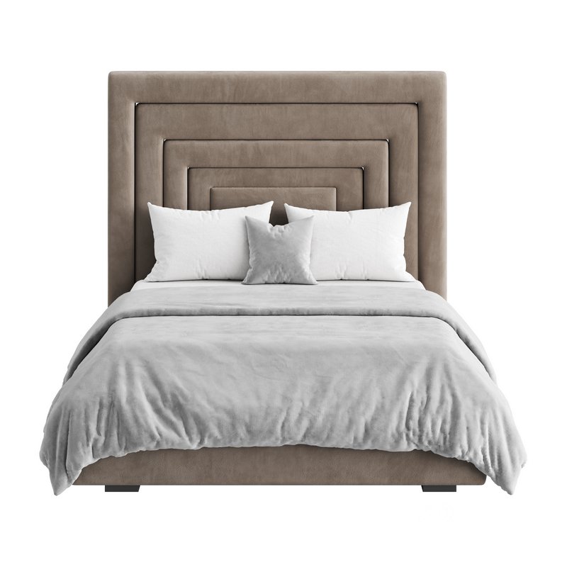 Maklaine Contemporary Navy Velvet Full Bed Image 11