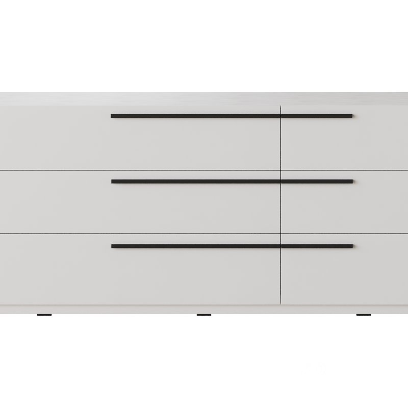 Kimball Chest of Drawers-3 White Wood Latte Image 10