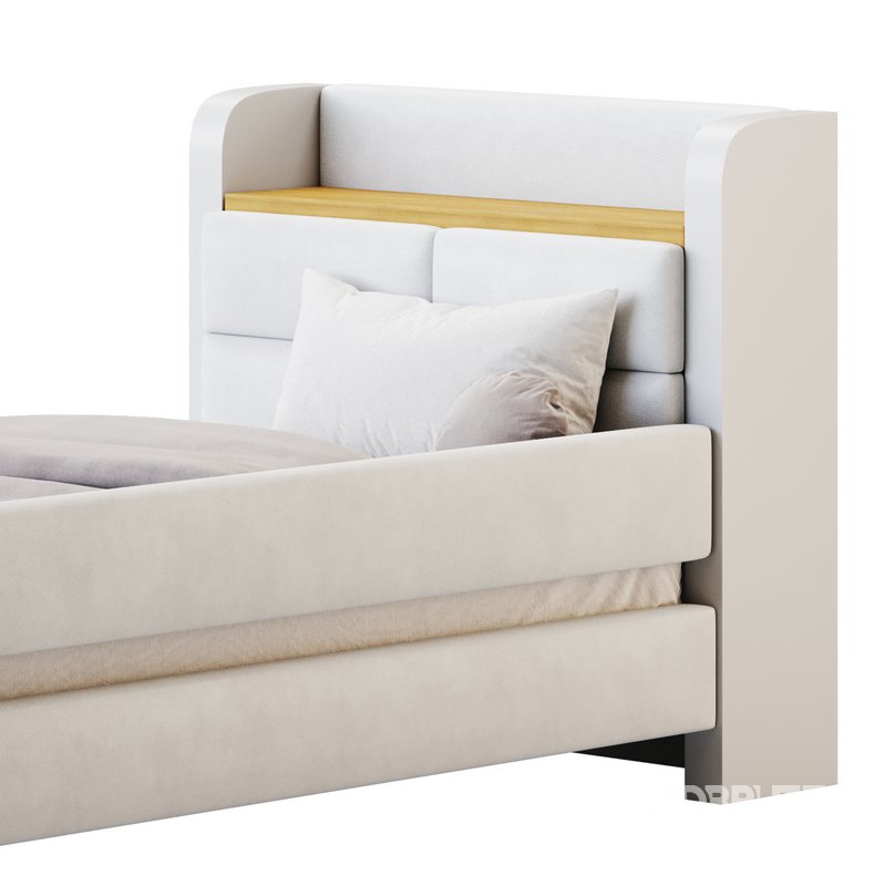 Twin Size Upholstered Platform Bed Image 11