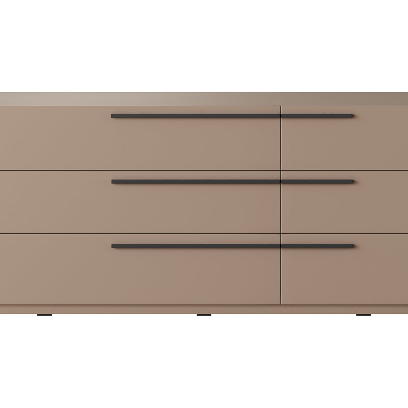 Kimball Chest of Drawers-3 White Wood Latte Image 12