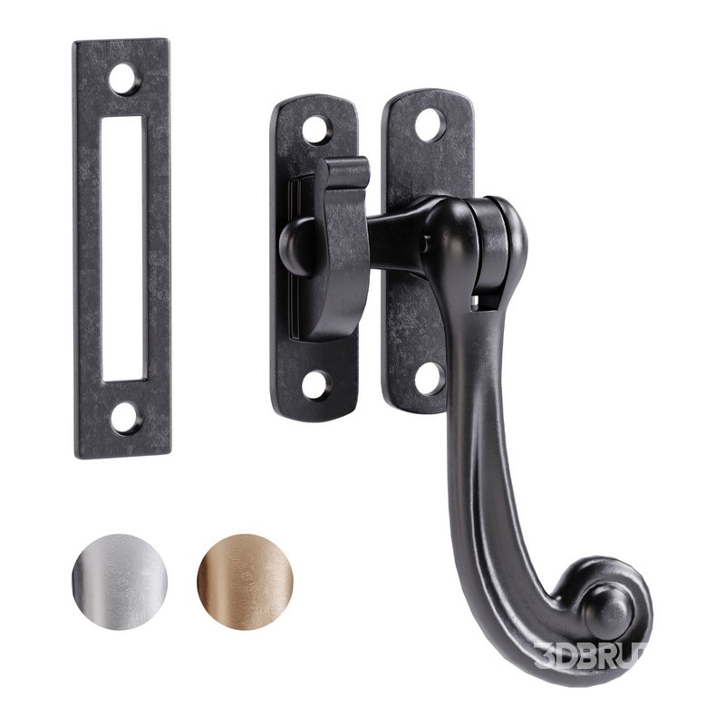 Black Window Sash Door Lock Image 1