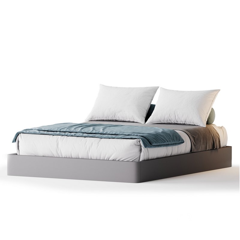 Grey Platform Bed Image 13