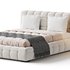 Addie White Boucle Minimalist Modern Bed - Thumbnail 13