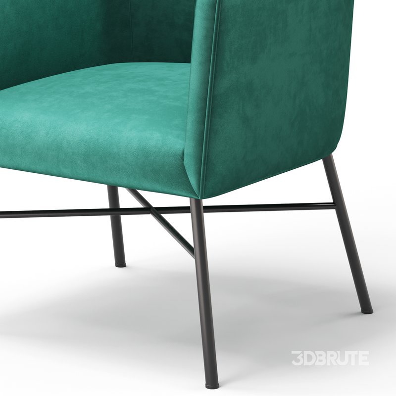 Aurelie Tub Chair in Emerald Green Velvet Image 13
