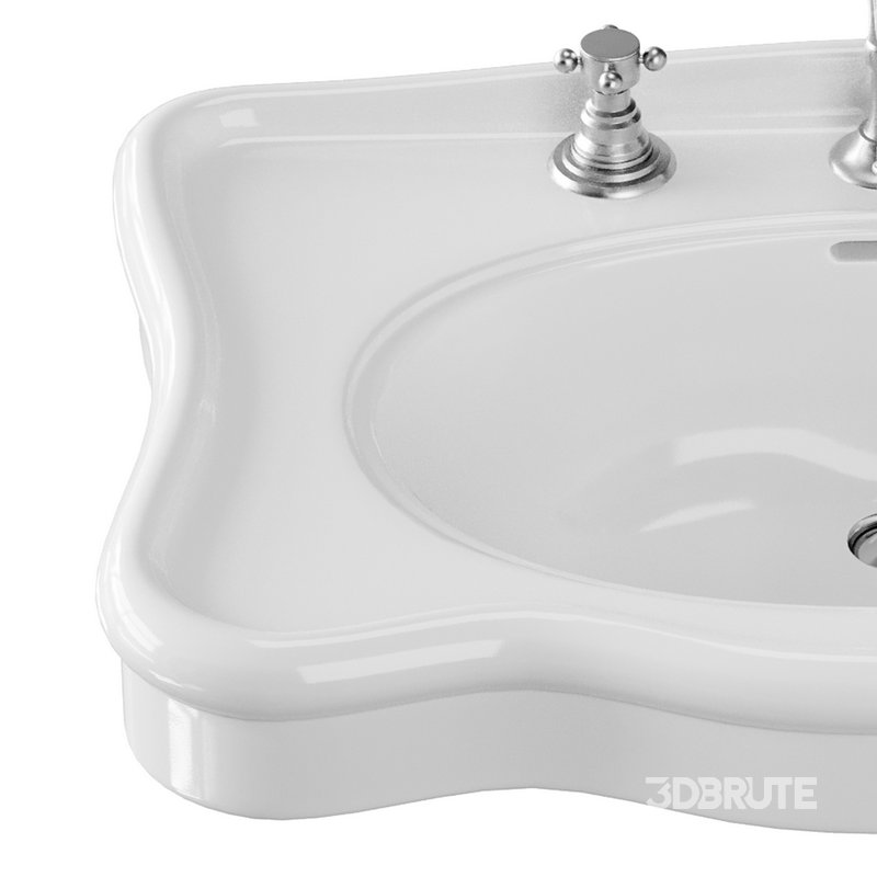 Bathroom Console Sink Deluxe Counter Top White Vitreous China Image 13