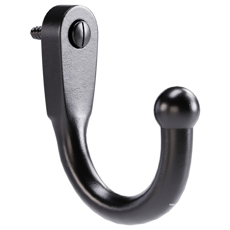 Black Wall Mount Coat Hook Image 13