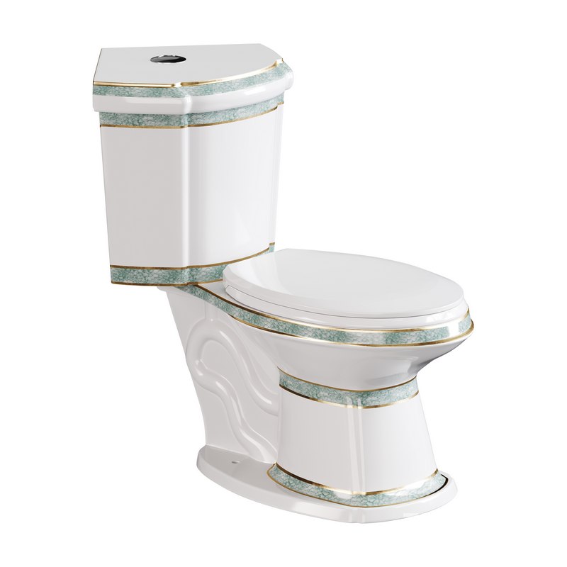 Corner Elongated Two Piece Dual Flush Bathroom Toilet Image 14