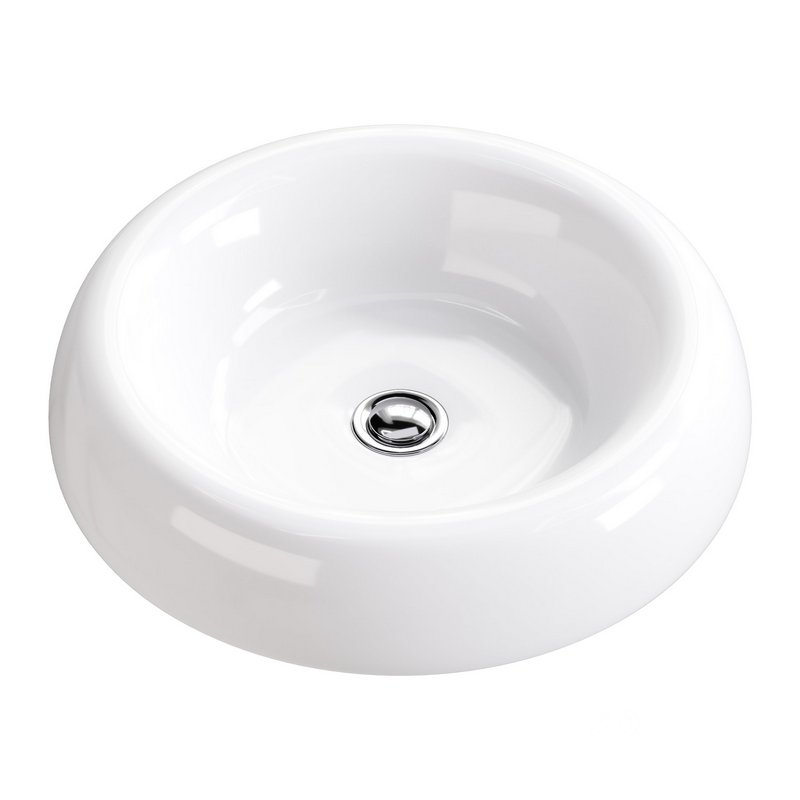 Bathroom Vessel Sink White Porcelain Tranquility Image 1