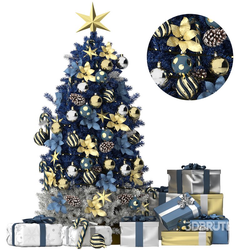 blue christmas tree Image 1