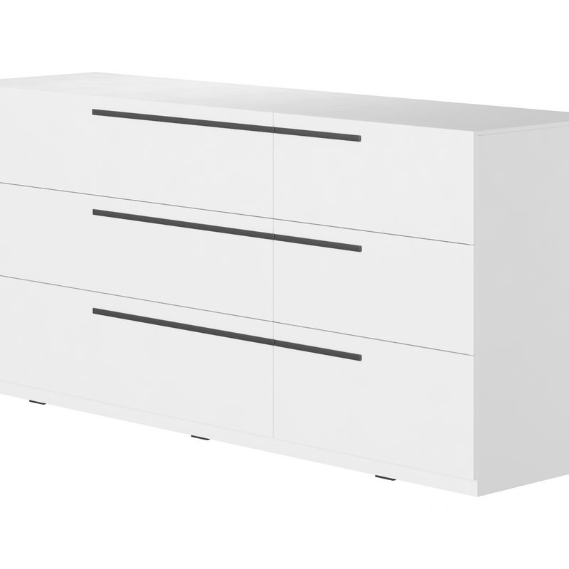 Kimball Chest of Drawers-3 White Wood Latte Image 14
