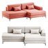Corner sofa Edwin Velvet Terra - Thumbnail 1