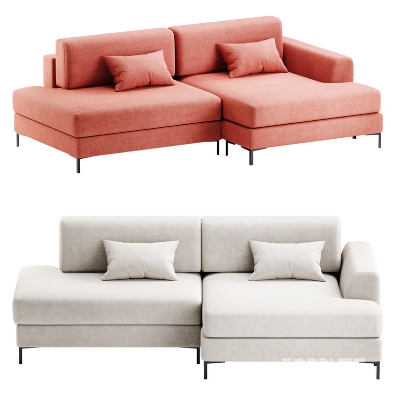 Corner sofa Edwin Velvet Terra Image 1