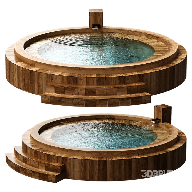 circular wooden pool Image 1