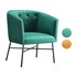 Aurelie Tub Chair in Emerald Green Velvet - Thumbnail 1