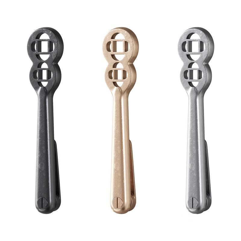 Polished Solid Aluminium Carpet Clip Stair Holder Pair Image 1