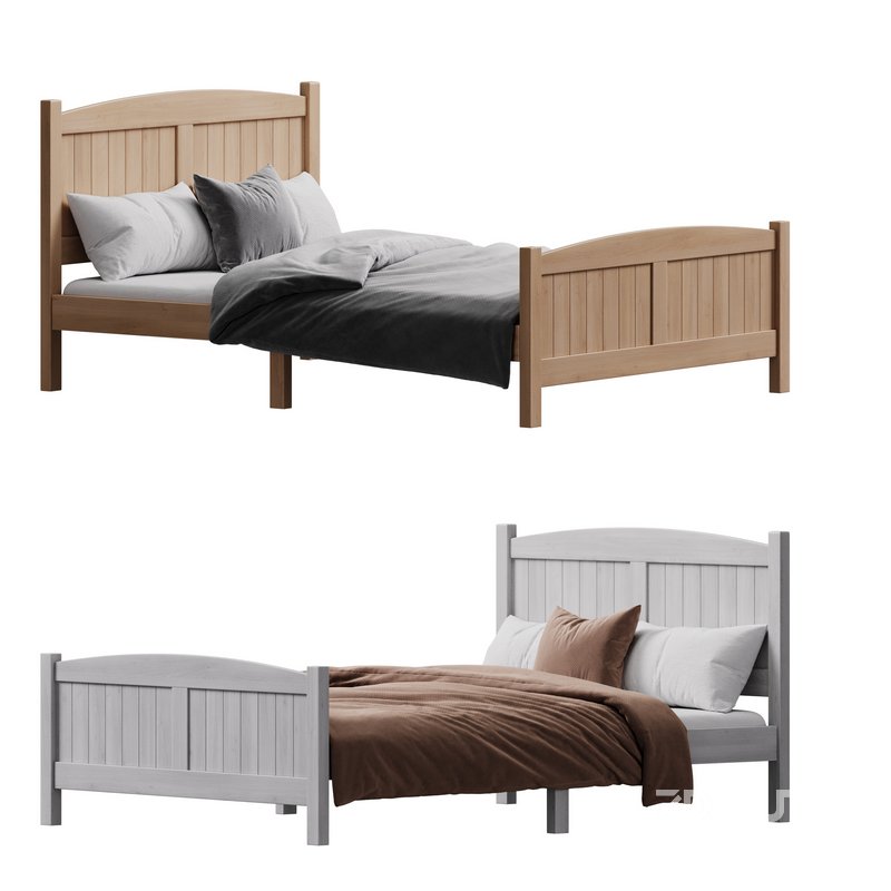 kids bed Zimtown Full Bed Frame Image 1