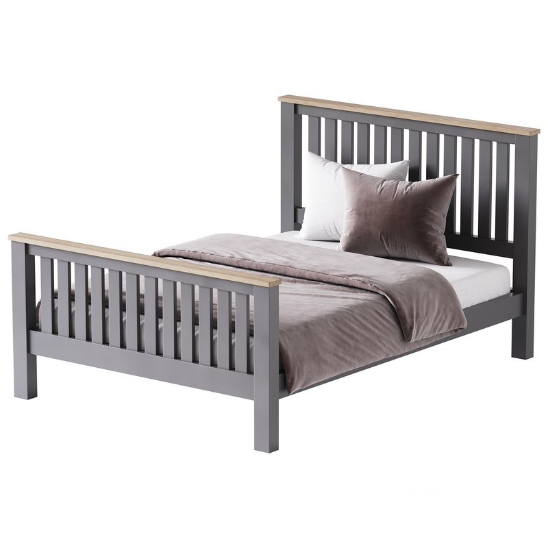 uhomepro Gray Full Size Bed Image 3