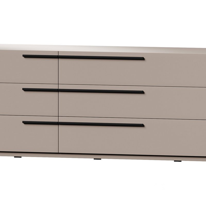 Kimball Chest of Drawers-3 White Wood Latte Image 2