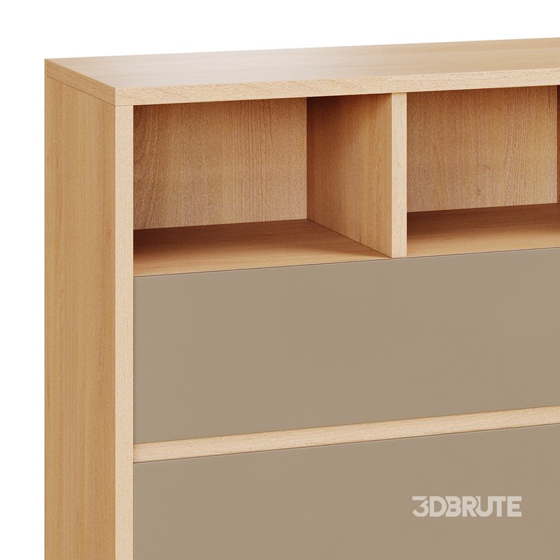 Penny Gene Plywood Latte Chest of Drawers Image 3