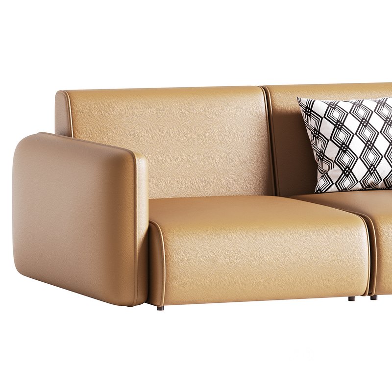 Modern Single Brown Sofa Image 3
