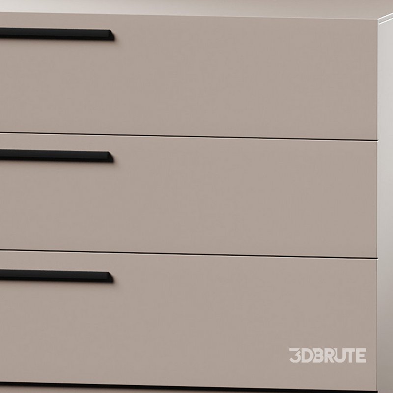 Kimball Chest of Drawers-3 White Wood Latte Image 3